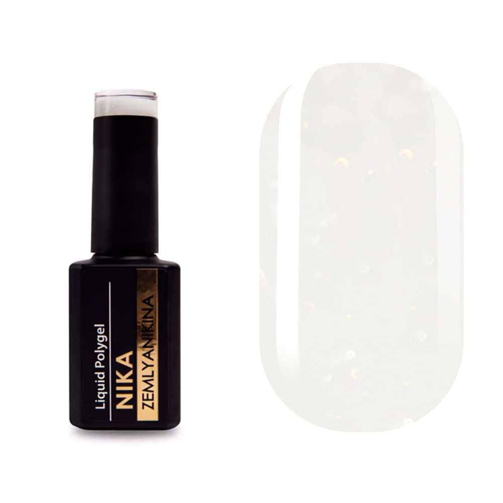 Рідкий акригель Liquid Polygel Nika Zemlyanikina White Opal, 15 мл — фото 1