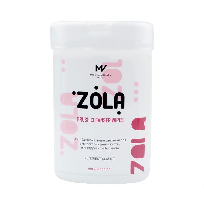 ZOLA Серветки антибактеріальні для експрес-очищення пензлів 65 шт. — фото 1