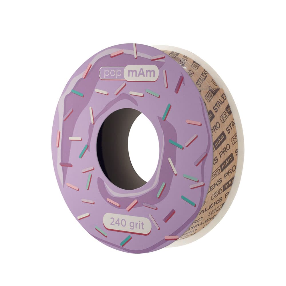 Staleks Запасний блок файл-стрічки papmAm для пластикової котушки Bobbinail STALEKS PRO 240 грит (6 м) — фото 1