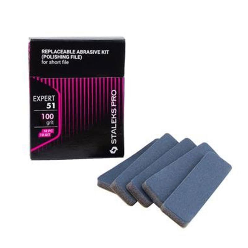 Набір змінних файлів для пилки короткі Staleks Expert 51, 100 гріт, на пінній основі, 10 шт
— фото 1