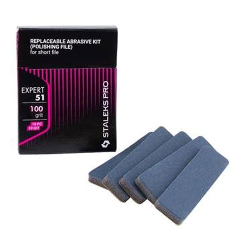 Набір змінних файлів для пилки короткі Staleks Expert 51, 180 гріт, на пінній основі, 10 шт
— фото 1