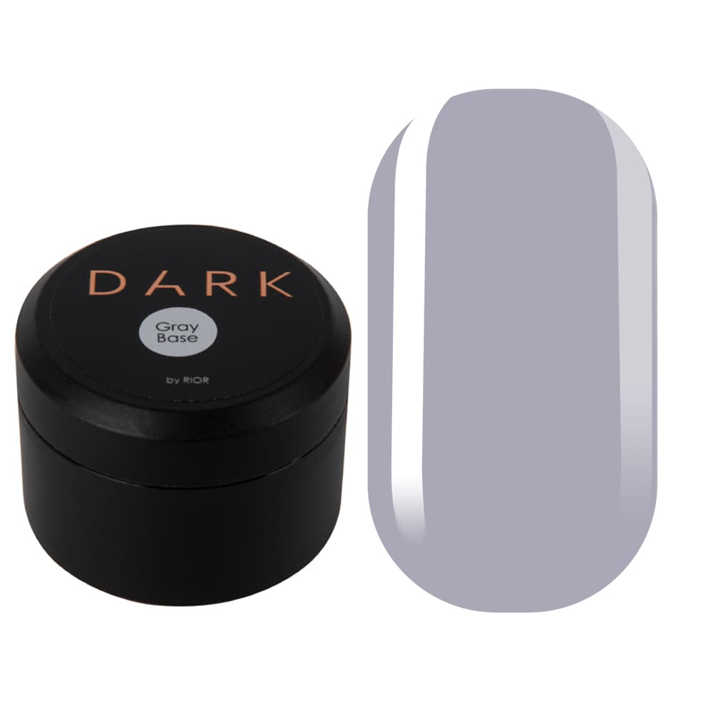Кольорове базове покриття DARK GRAY (сірий), 15 мл, без пензлика — фото 1