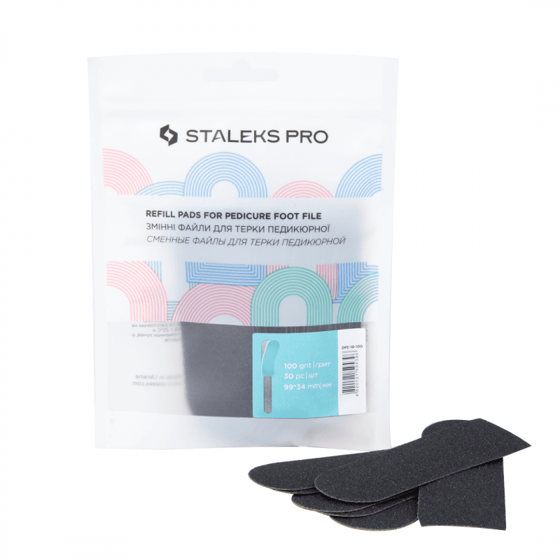 Набір змінних файлів для педикюрної тертки EXPERT 10 100 грит (30 шт)
— фото 1