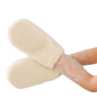 Рукавички багаторазові для парафінотерапії Doily з штучної вовни — фото 1