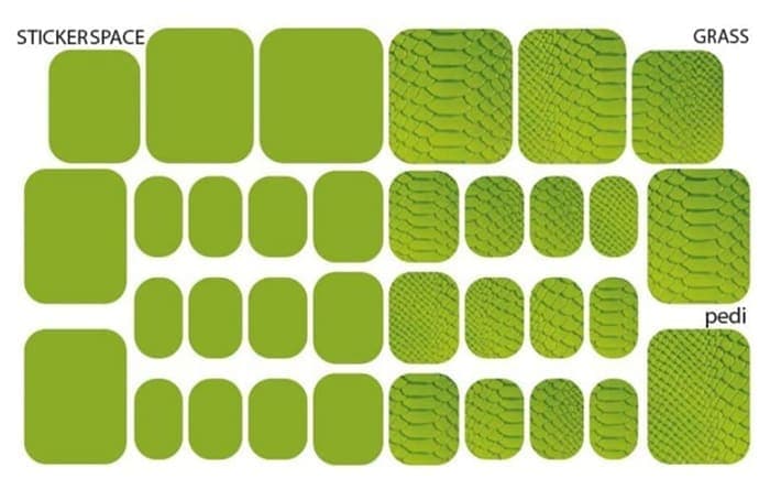 Стикеры Stickersspace на липкой основе для педикюра Grass pedi — фото 1
