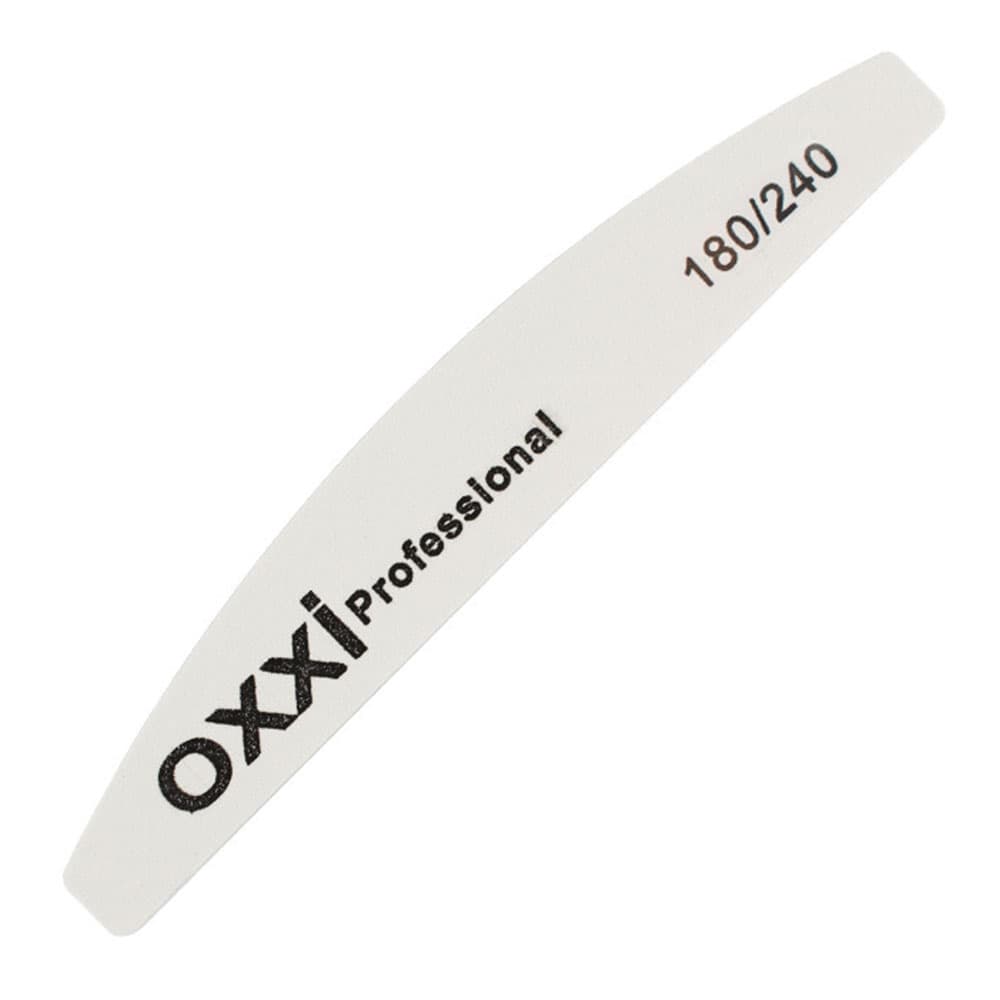 Пилочка для нігтів Oxxi Professional 180/240, півкруг — фото 1
