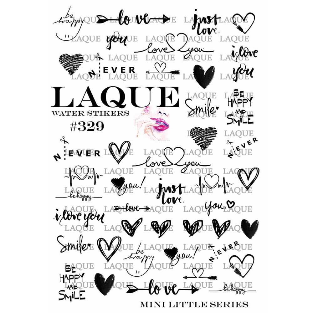 LAQUE слайдер дизайн для ногтей №329 (все про любовь) — фото 1