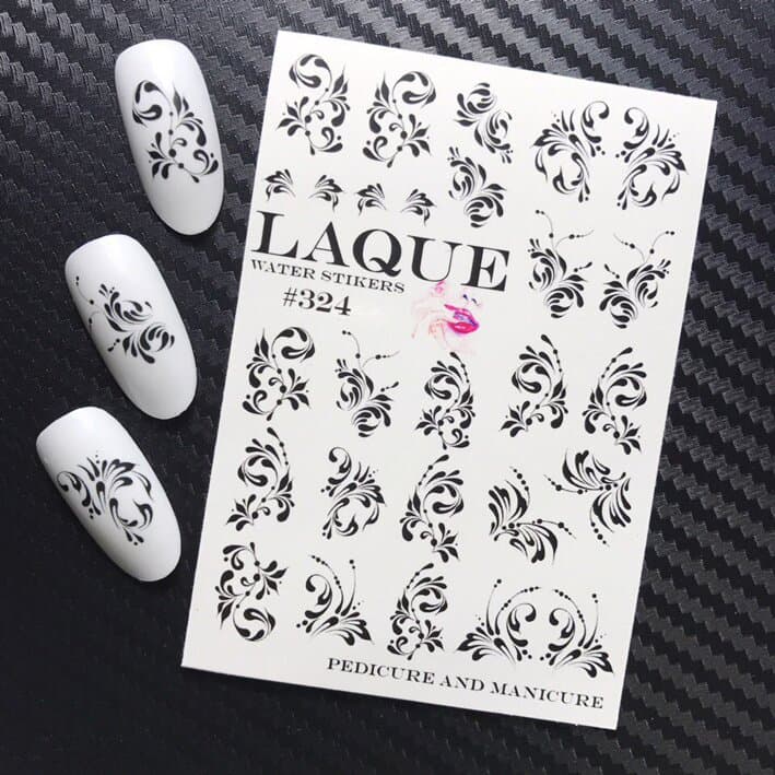 LAQUE слайдер дизайн для ногтей №324 (вензеля) — фото 1