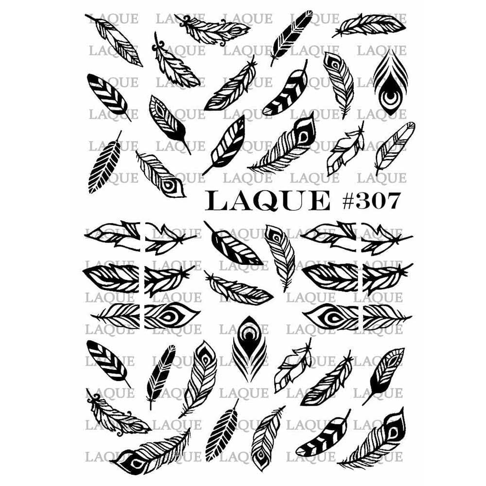 LAQUE слайдер дизайн для ногтей №307 (перо) — фото 1