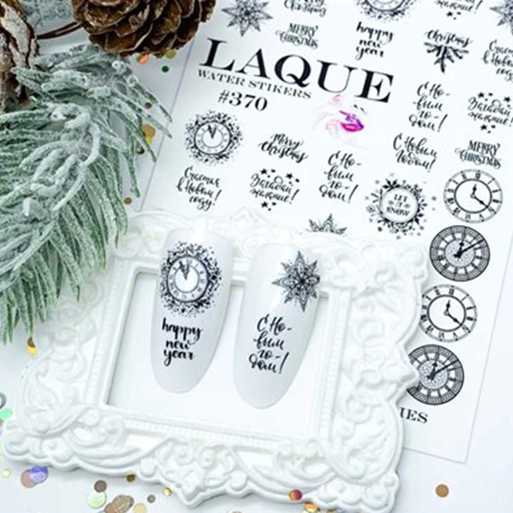 LAQUE слайдер дизайн для нігтів №370 (новий рік) — фото 1