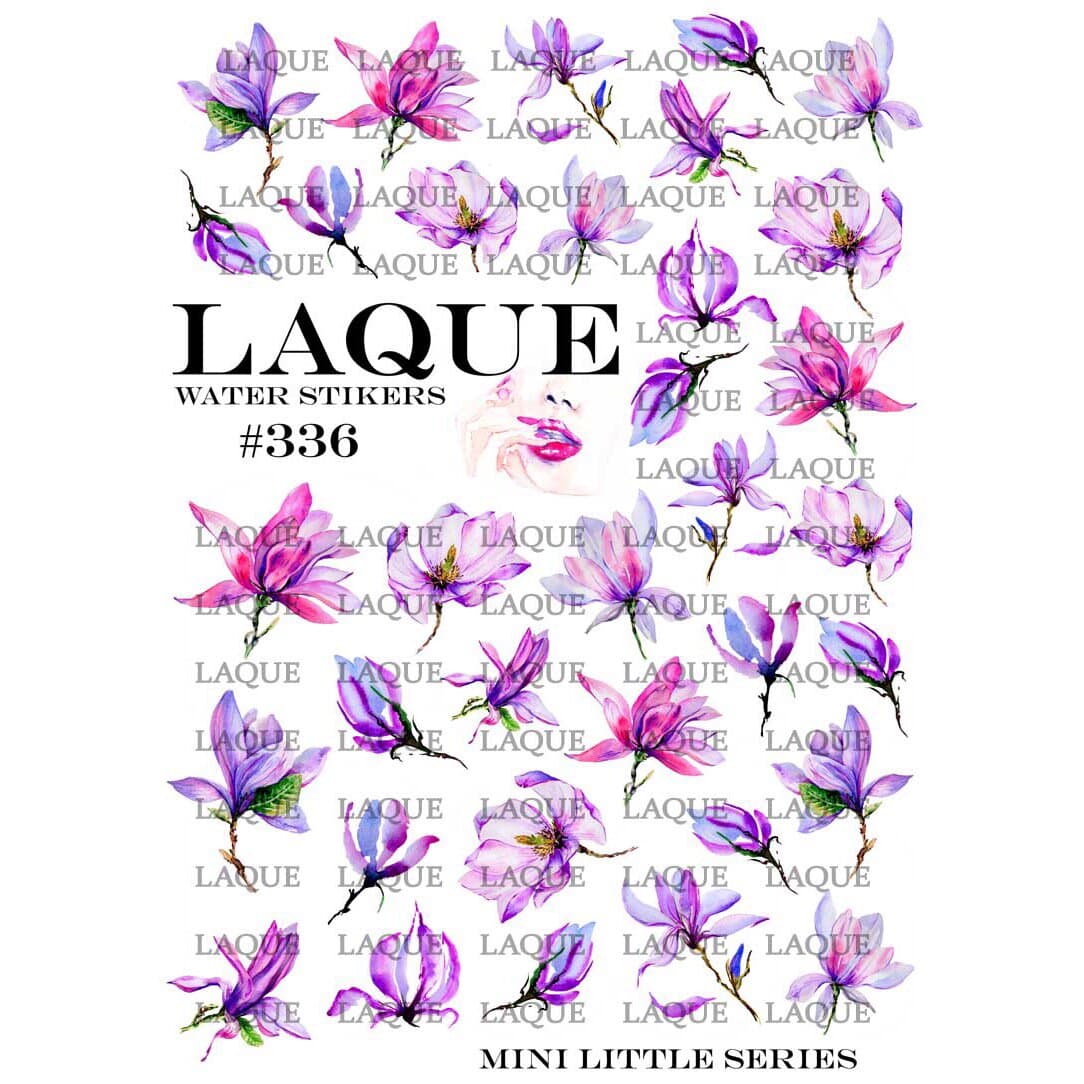 LAQUE слайдер дизайн для ногтей №336 (цветы) — фото 1