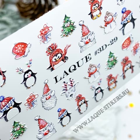 LAQUE слайдер-дизайн для ногтей 3D-29 (новый год) — фото 1