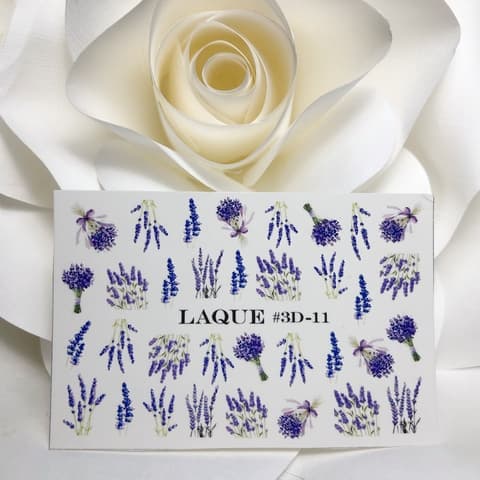 LAQUE слайдер дизайн для нігтів 3D-11 (лаванда) — фото 1