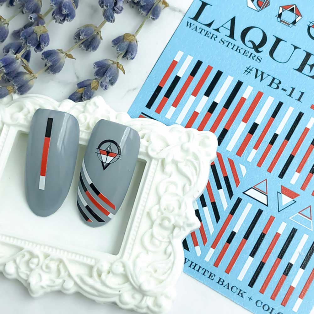 LAQUE слайдер дизайн для ногтей WB-11 (геометрия) — фото 1