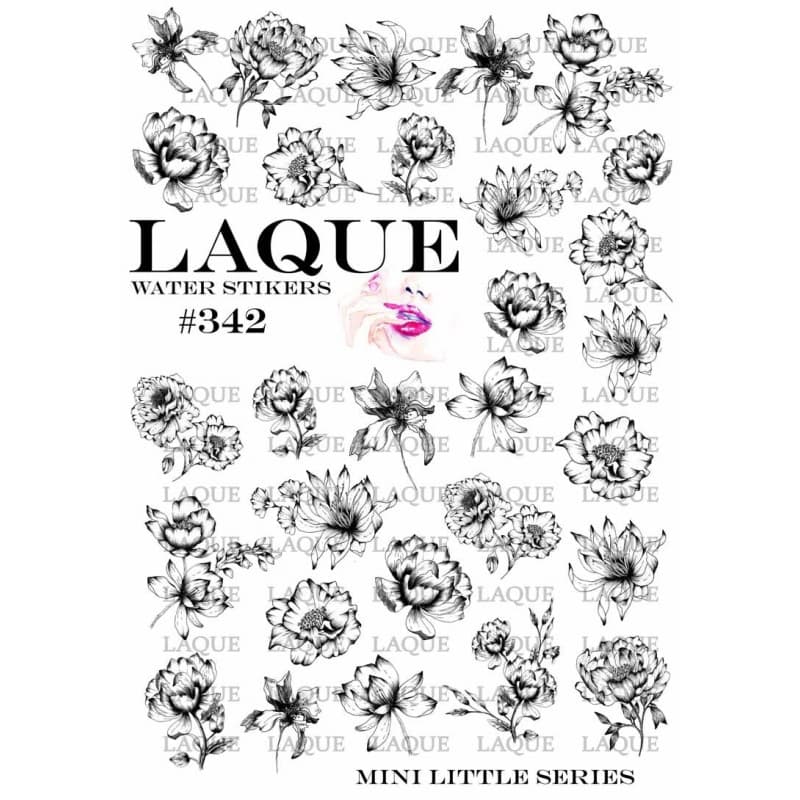 LAQUE слайдер дизайн для ногтей №342 (цветы) — фото 1