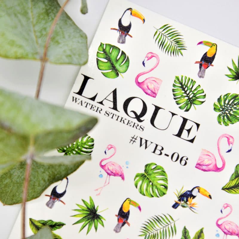 LAQUE слайдер дизайн для ногтей WB-06, птицы — фото 1