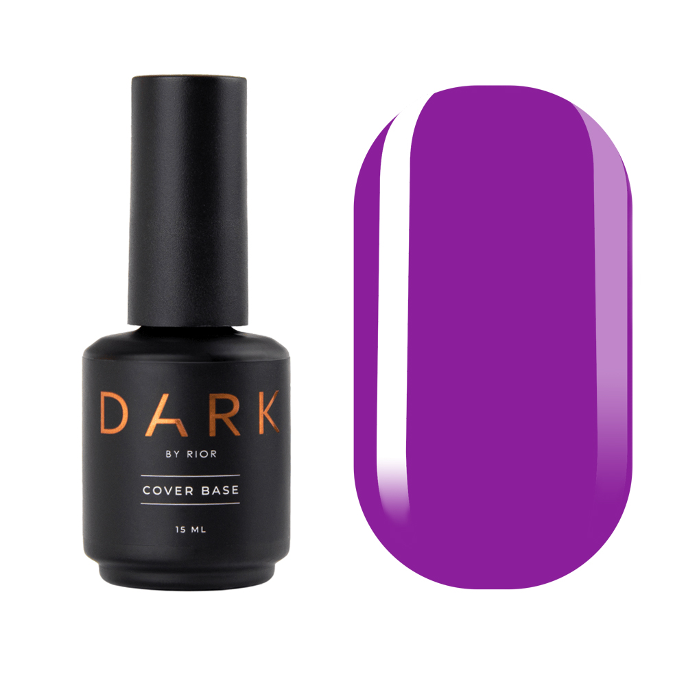 DARK neon base №6 фіолетовий, 15 мл, з пензликом — фото 1