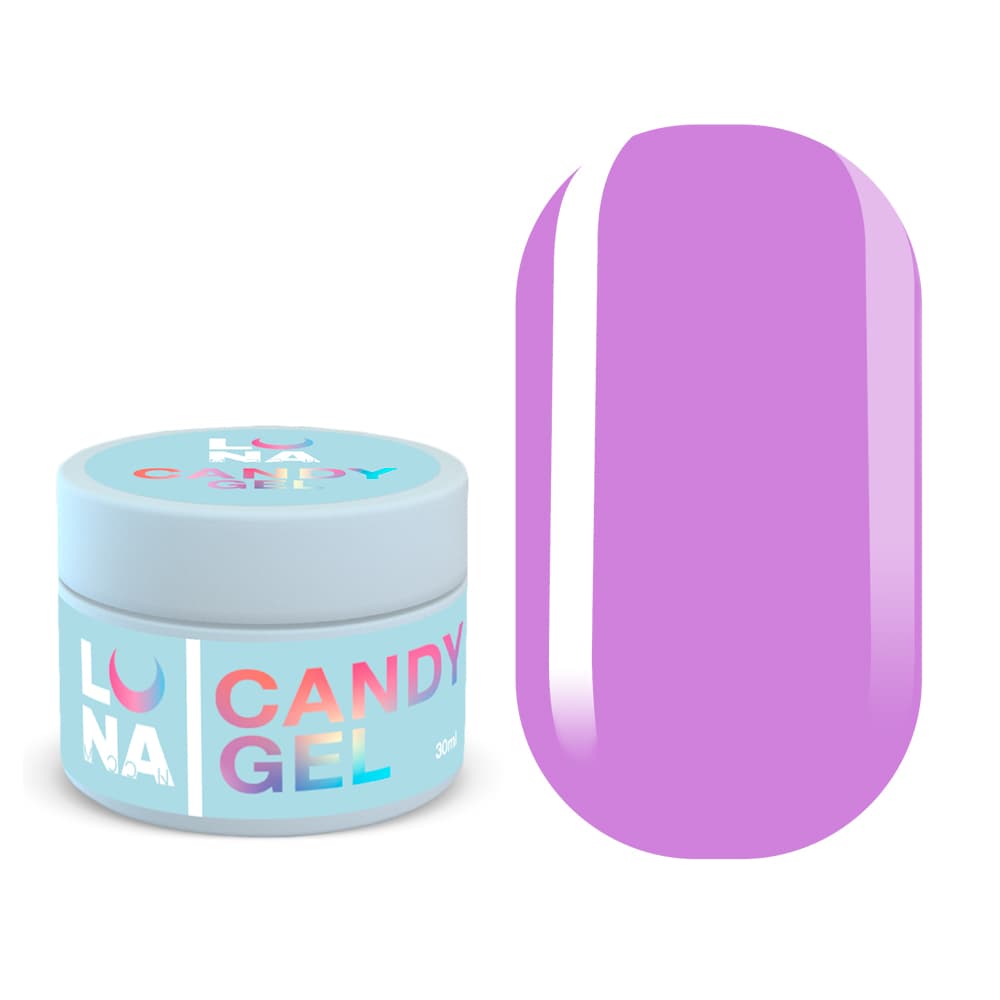LUNA Candy gel 6, камуфлирующий гель, нежный лиловый, 30 мл — фото 1