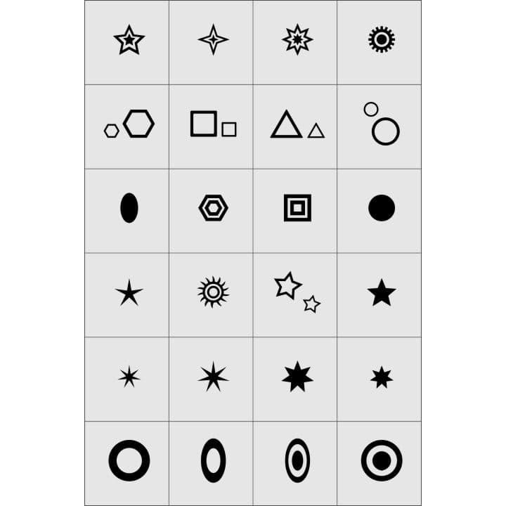 Трафарет для аерографії X-color, Геометрія — фото 1