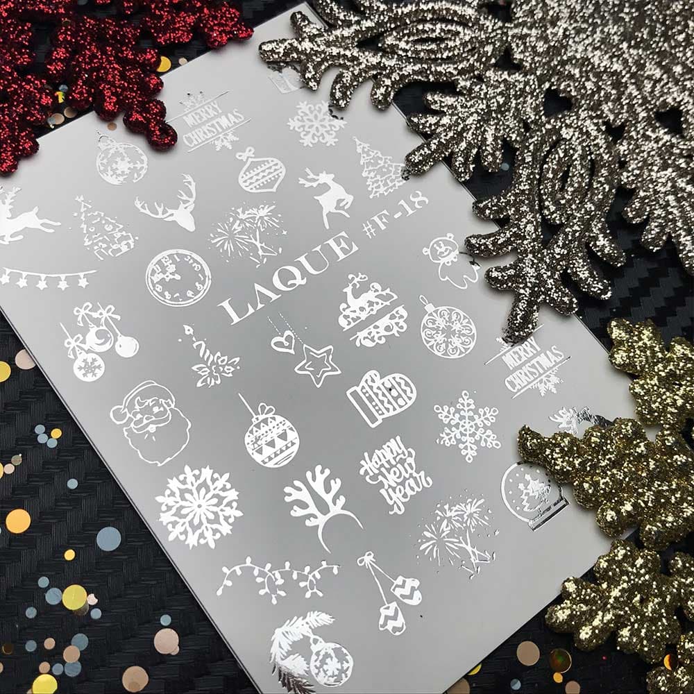 LAQUE фольгированный слайдер дизайн для ногтей F-18 (серебро) — фото 1