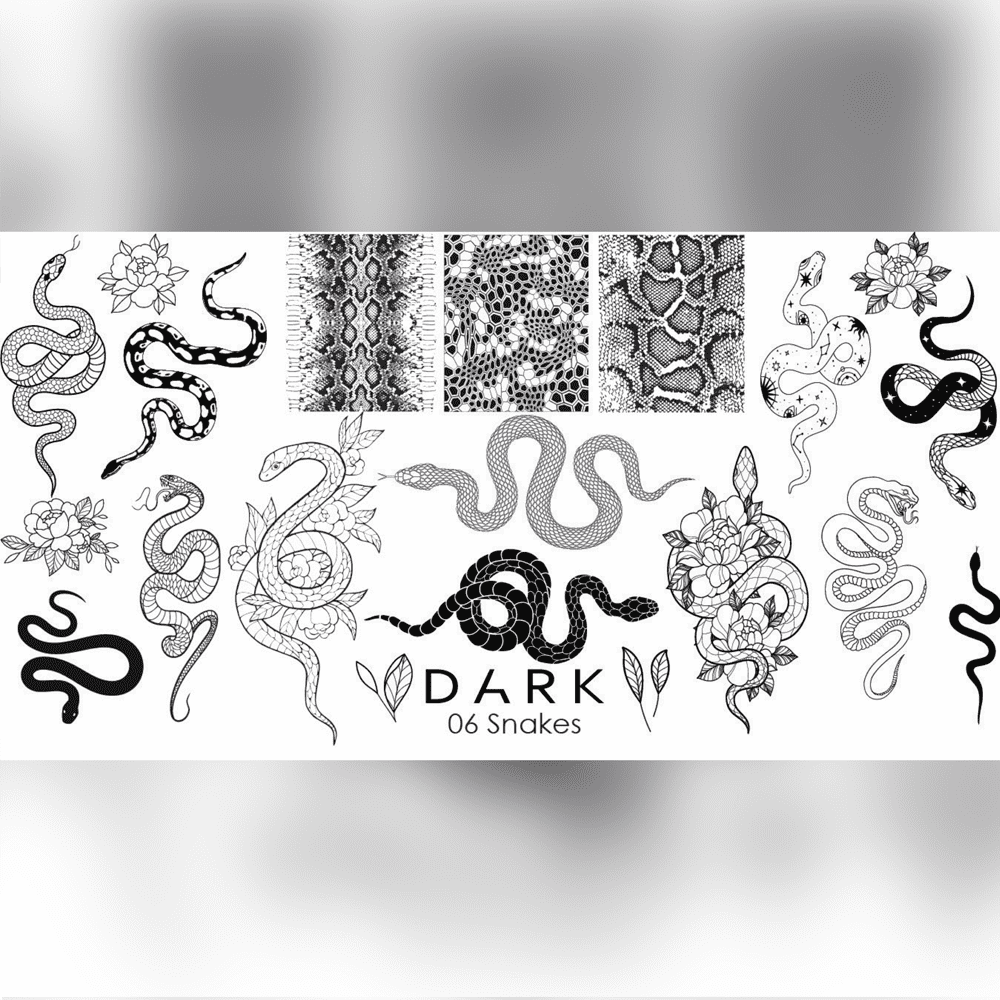 Пластина для стемпінгу DARK SNAKES 06 — фото 1