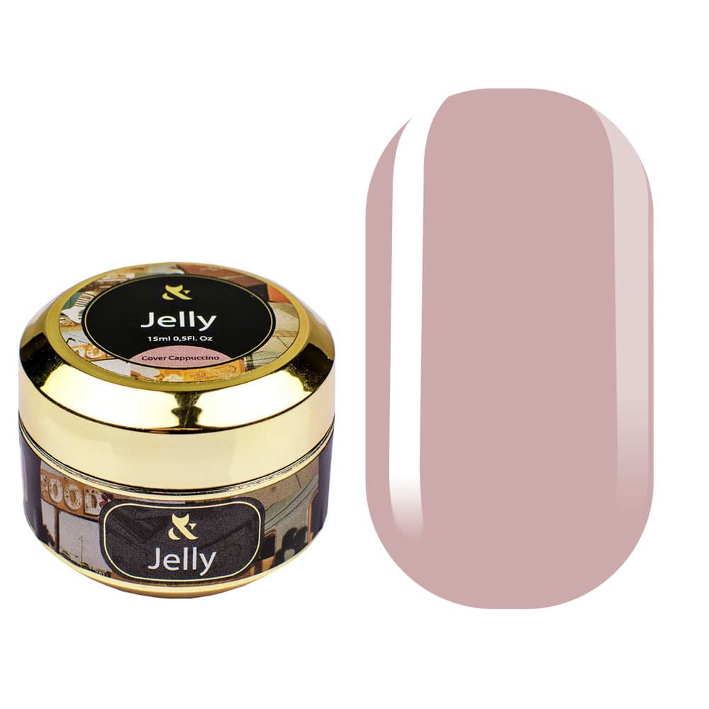 F.O.X Jelly Cover Cappuccino - моделюючий гель-желе, капучино, 15 мл — фото 1