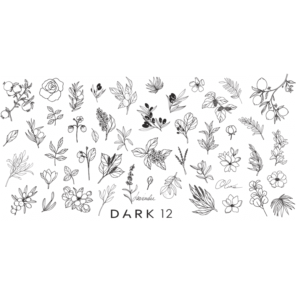 Пластина для стемпінгу DARK 12 — фото 1