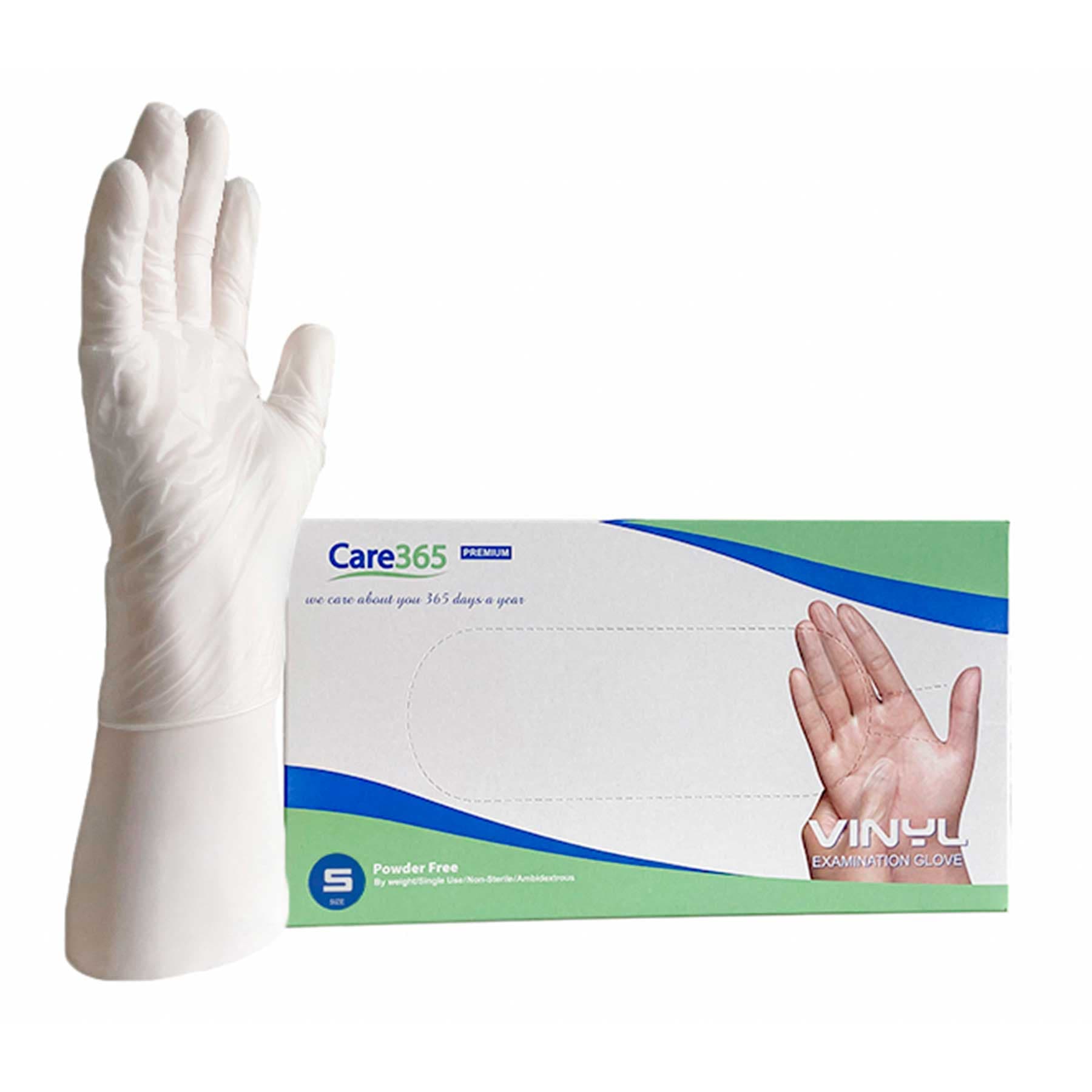 Рукавички вініл неопудрені прозорі, розмір S, 100 шт — фото 1