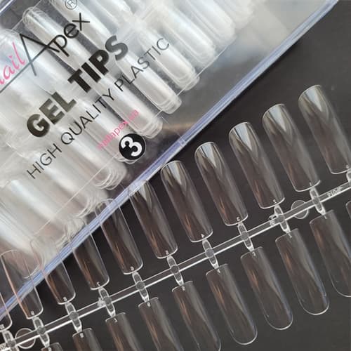 Гелеві типси NailApex №3 квадрат, 24 шт. — фото 1