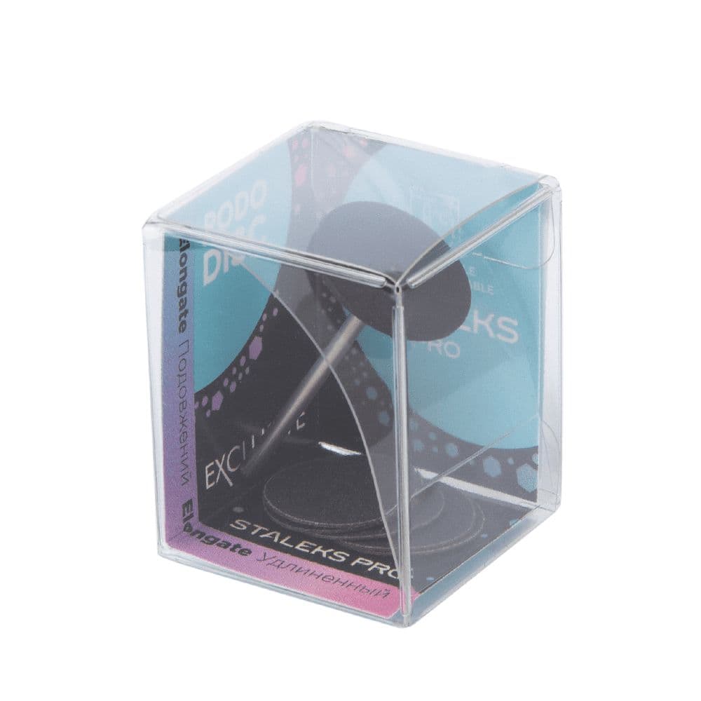 Диск педикюрный пластиковый удлиненный Staleks PODODISC EXCLUSIVE М со сменным файлом 180 грит 5 шт — фото 1