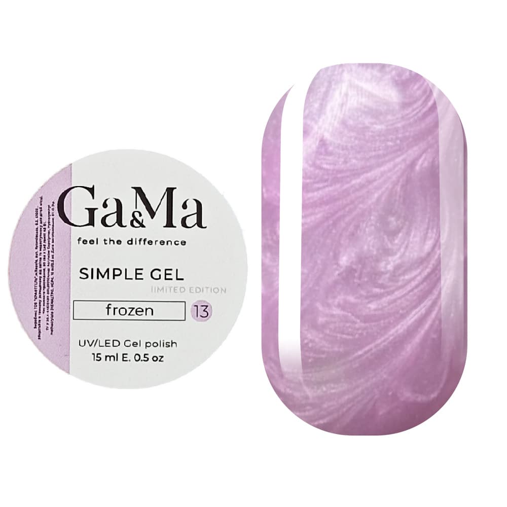 Гель Ga&Ma Simple gel №13 фрозен, 15 мл — фото 1