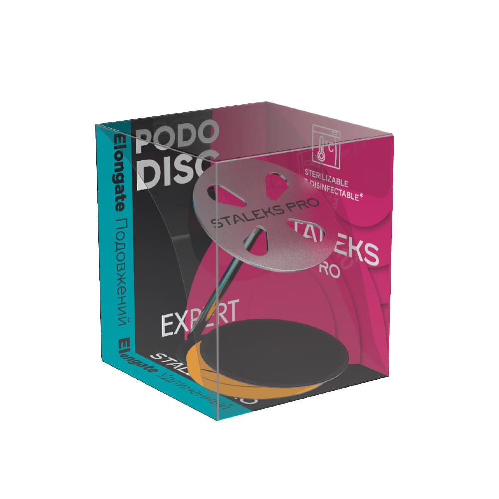 Диск педикюрний подовжений Staleks PODODISC EXPERT L зі змінним файлом 180 грит 5 шт (25 мм) — фото 1