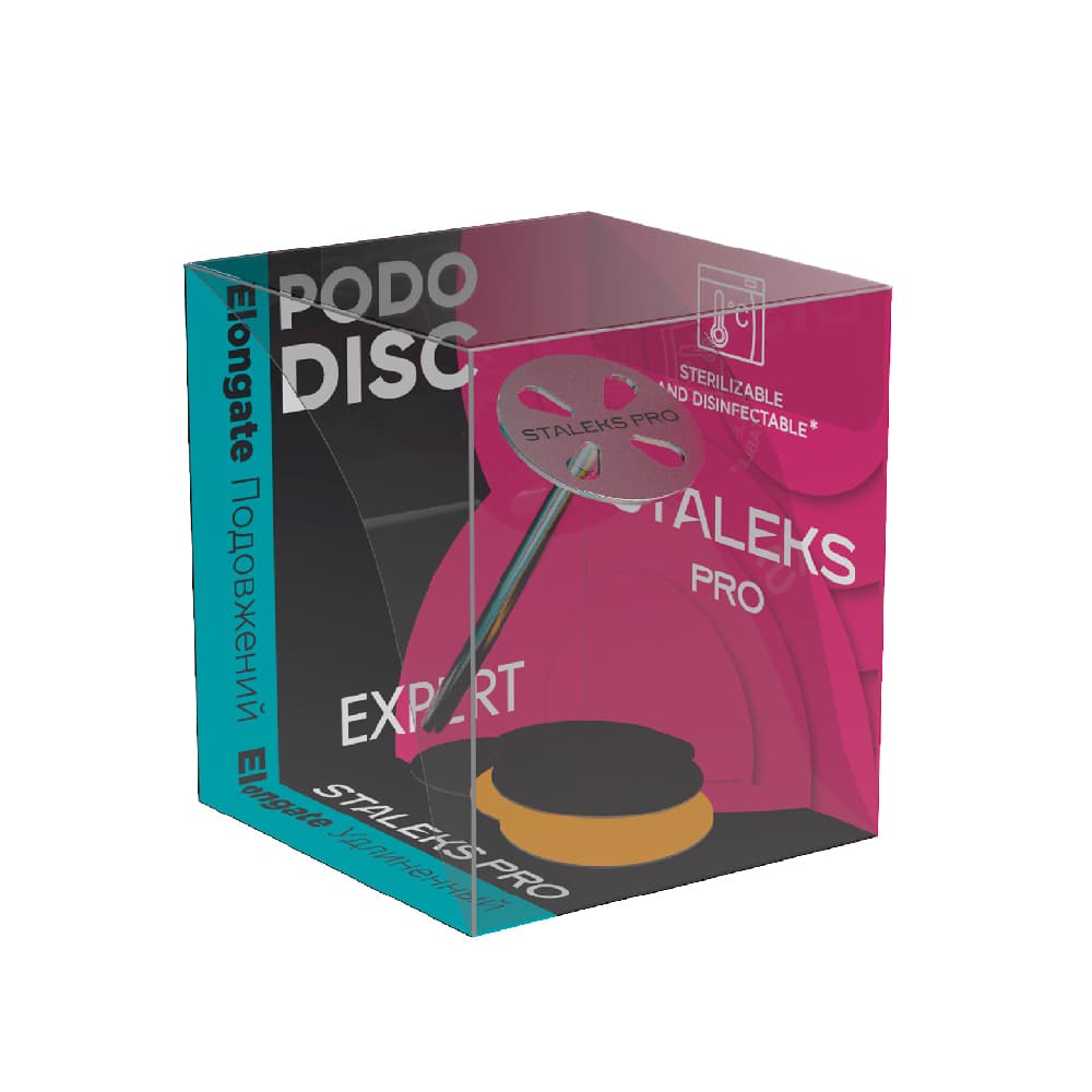 Диск педикюрный удлиненный Staleks PODODISC EXPERT S со сменным файлом 180 грит 5 шт (15 мм) — фото 1