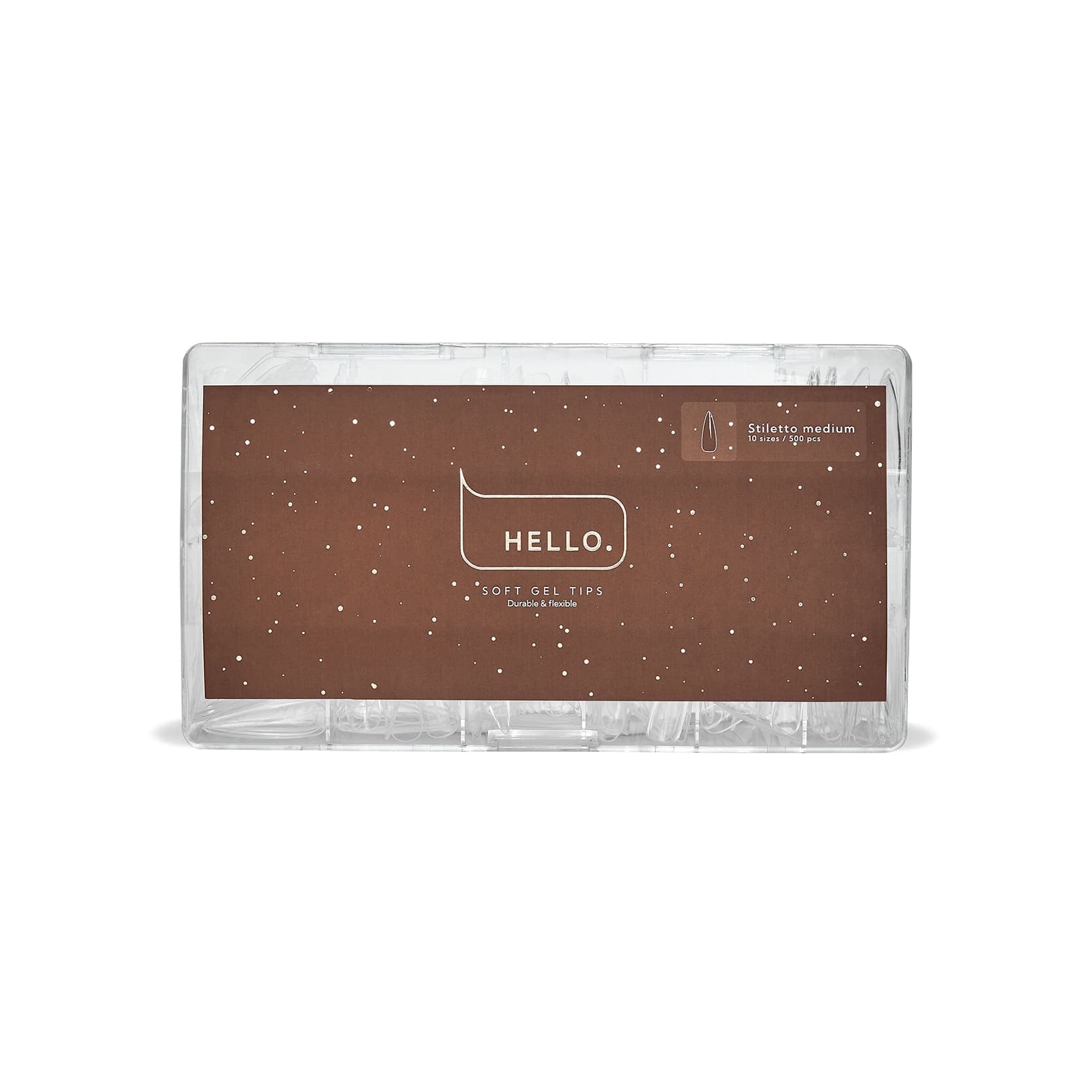 Гелевые типсы Hello Stiletto medium (средний стилет), 500 шт — фото 1