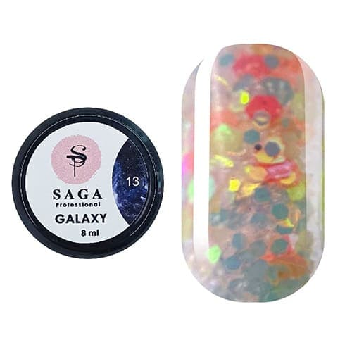 Гель Saga Professional Galaxy Glitter №13, 8 мл — фото 1