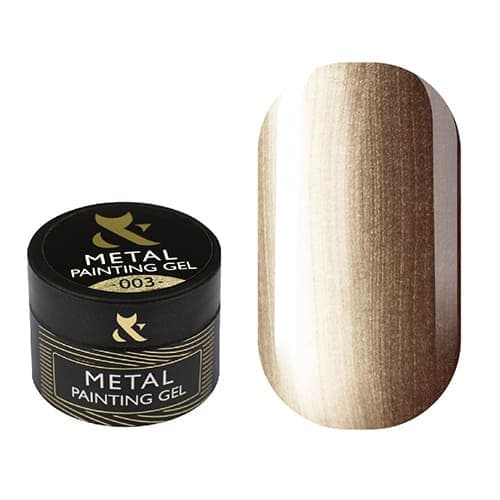 Гель-фарба F.O.X paiting gel №3 золото, 5 мл — фото 1