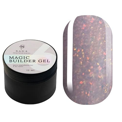 Гель SAGA Professional Builder Gel Magic 6, 15 мл — фото 1