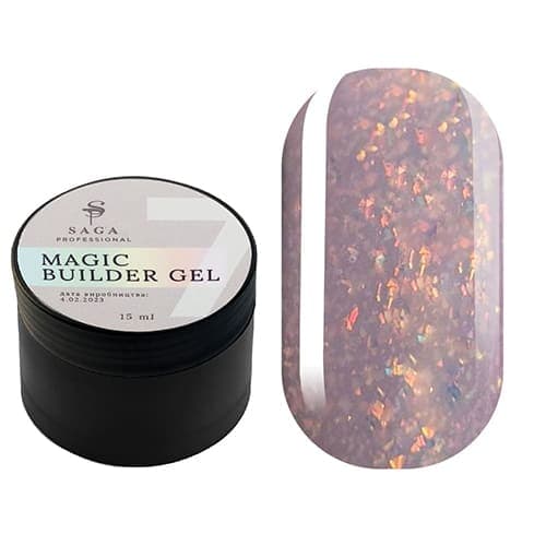 Гель SAGA Professional Builder Gel Magic 7, 15 мл — фото 1