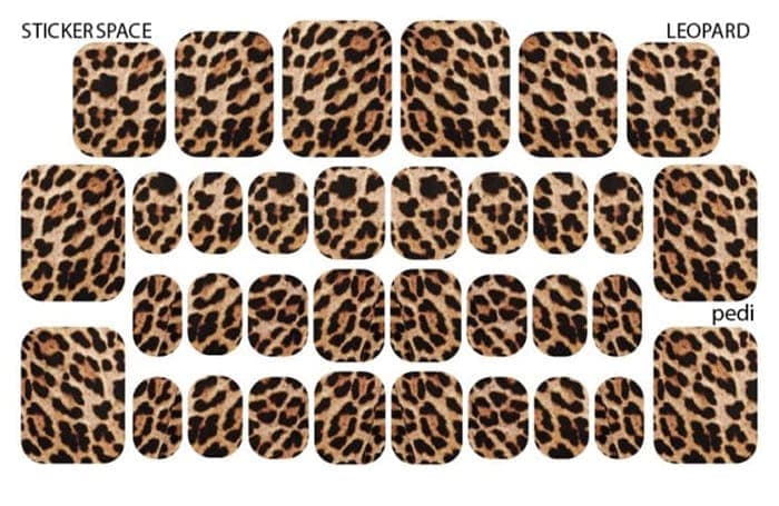 Стікери Stickersspace на липкій основі для педикюру Leopard pedi — фото 1
