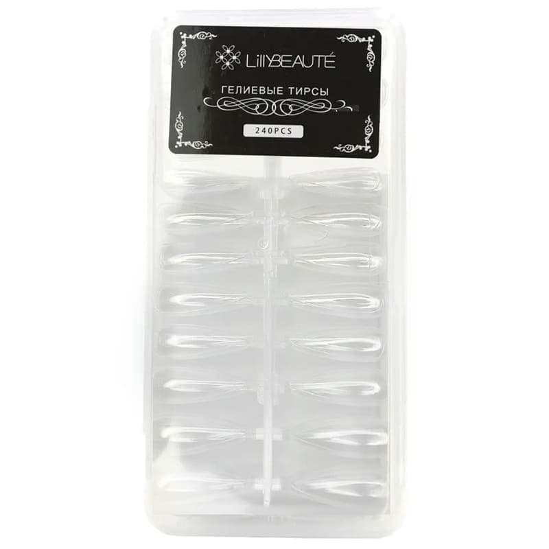 Типсы гелевые Lilly Beaute стилет, 240 шт — фото 1