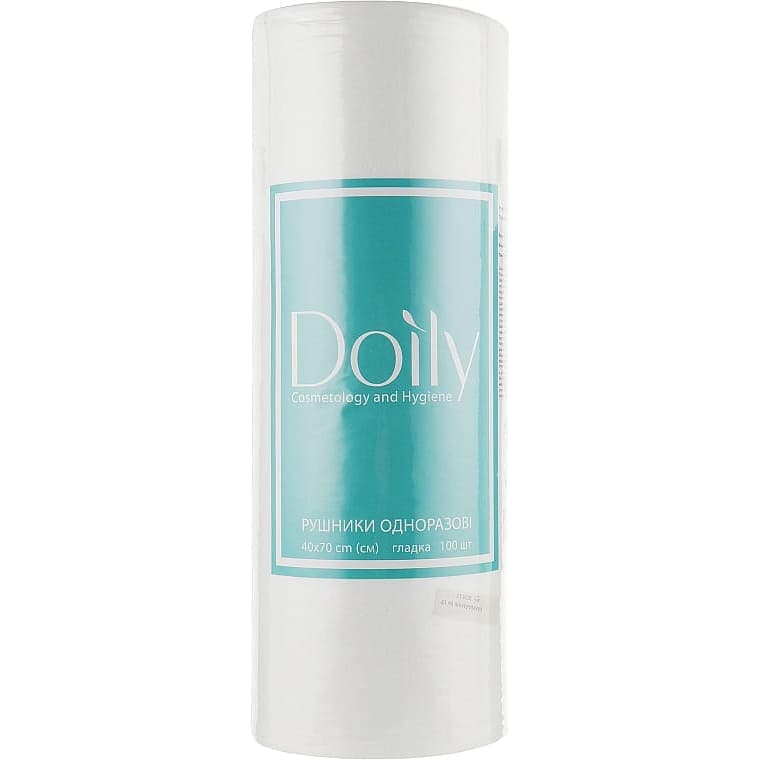 Рушники одноразові Doily 40/70 у рулоні гладка, 100 шт — фото 1
