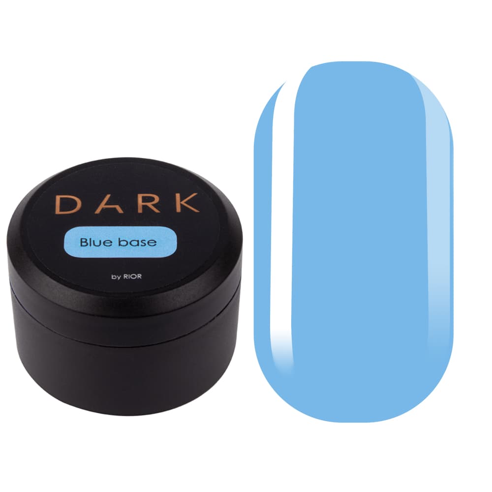 Цветное базовое покрытие DARK Blue (голубой), 15 мл, без кисти — фото 1