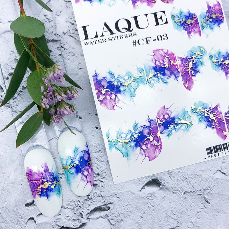 LAQUE слайдер дизайн для нігтів CF-03 (золото) — фото 1