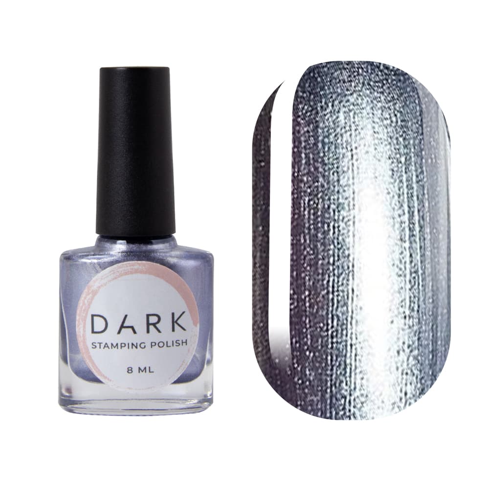 DARK Stamping polish срібно-блакитний металік №19 , 8 ml — фото 1