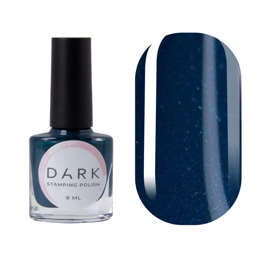 DARK Stamping polish №22, синий-металлик, 8 мл — фото 1