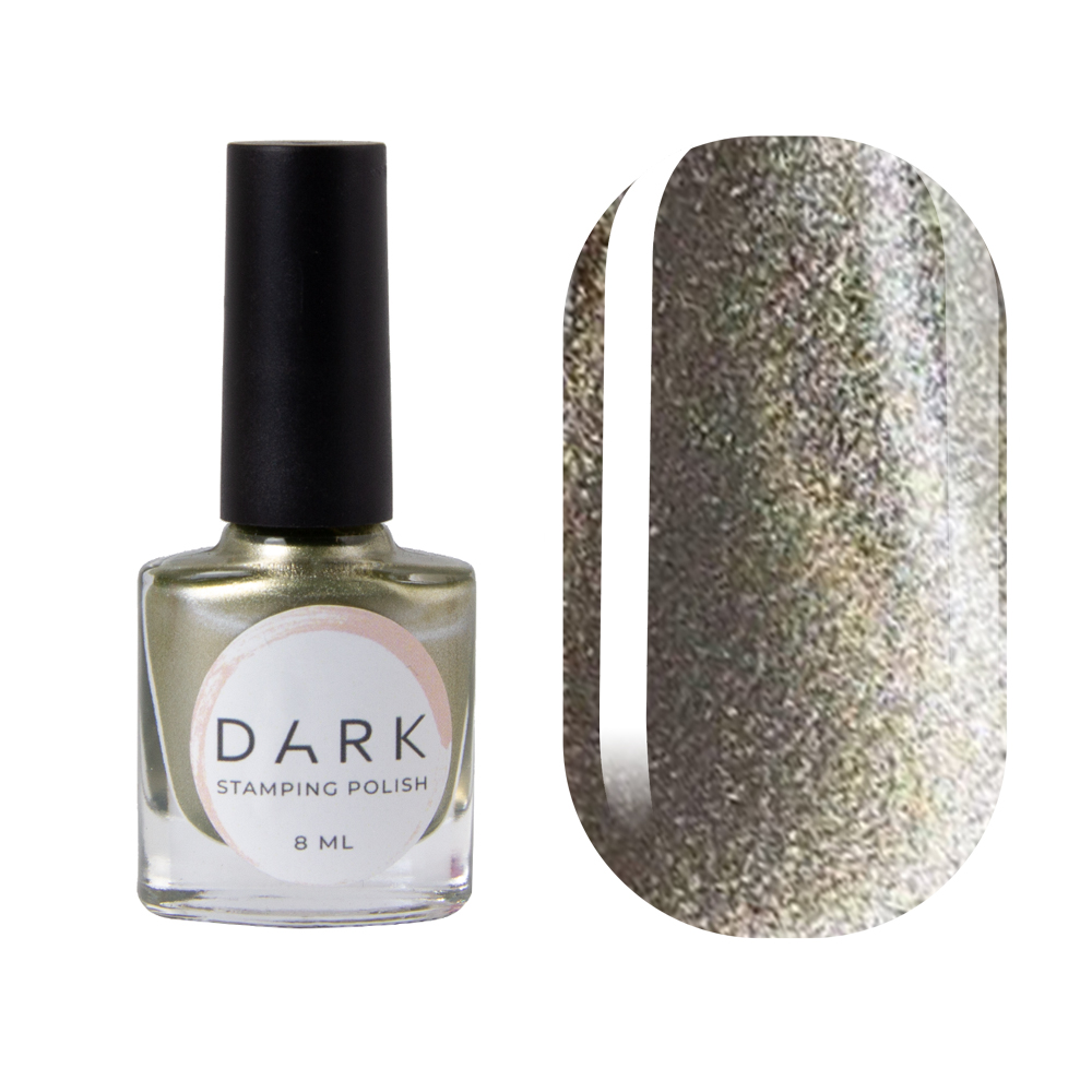 DARK Stamping polish №23, оливковый металлик, 8 мл — фото 1