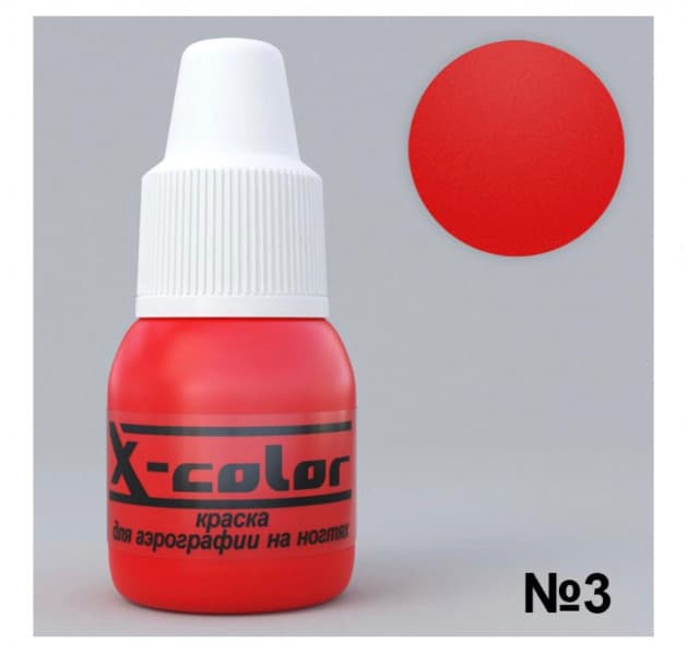Краска для аэрографа X-Color красная №3, 6 мл — фото 1