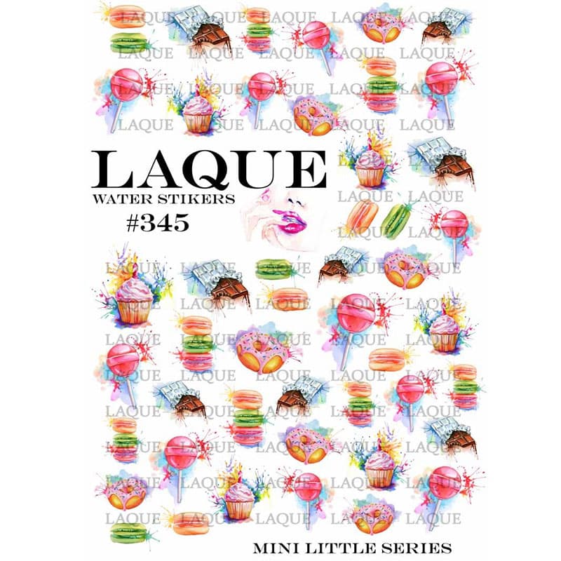 LAQUE слайдер дизайн для нігтів №345 (солодощі) — фото 1