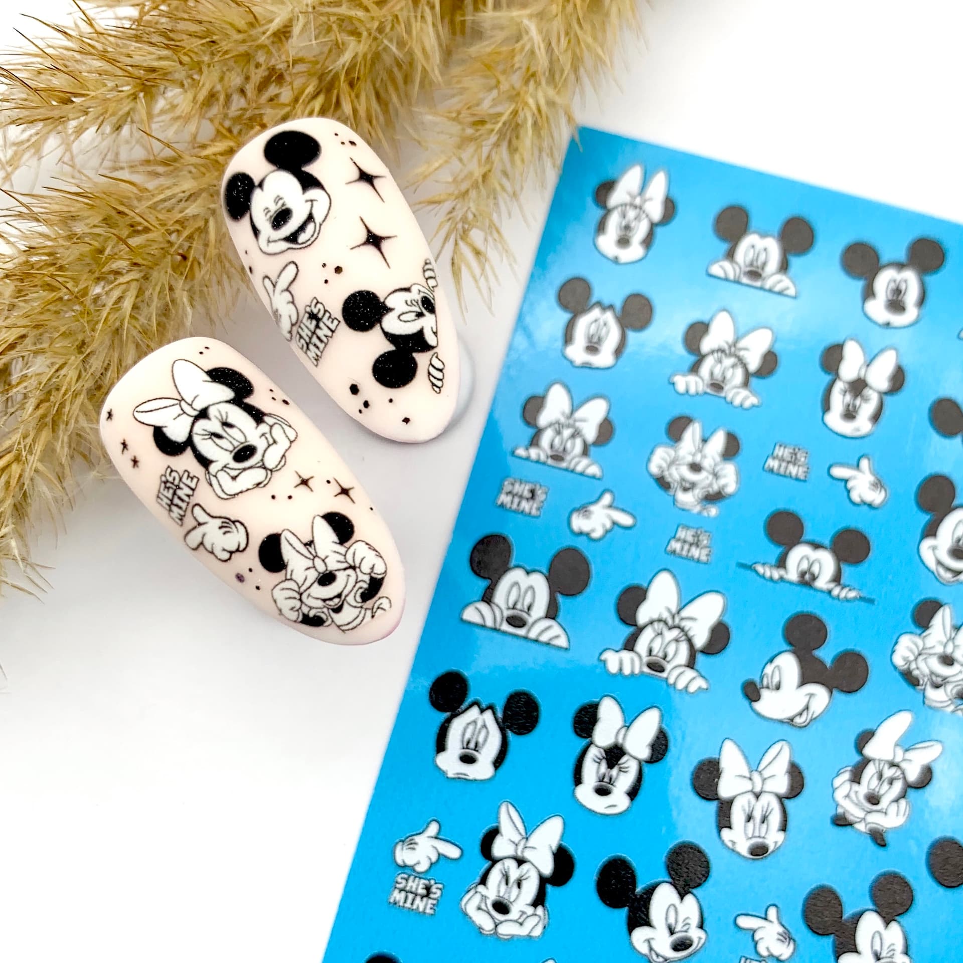 LAQUE слайдер дизайн для нігтів Мікі Мауз білий — фото 1
