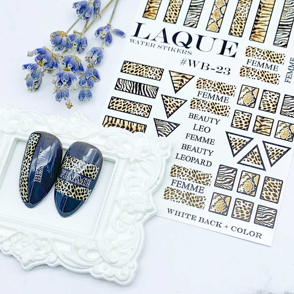 LAQUE слайдер дизайн для нігтів WB-23 (тваринні елементи) — фото 1